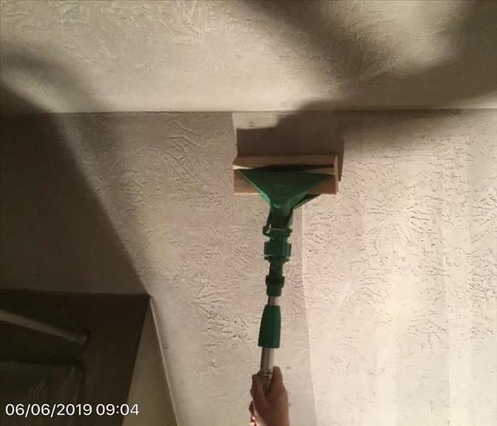 Cleaning walls after a fire